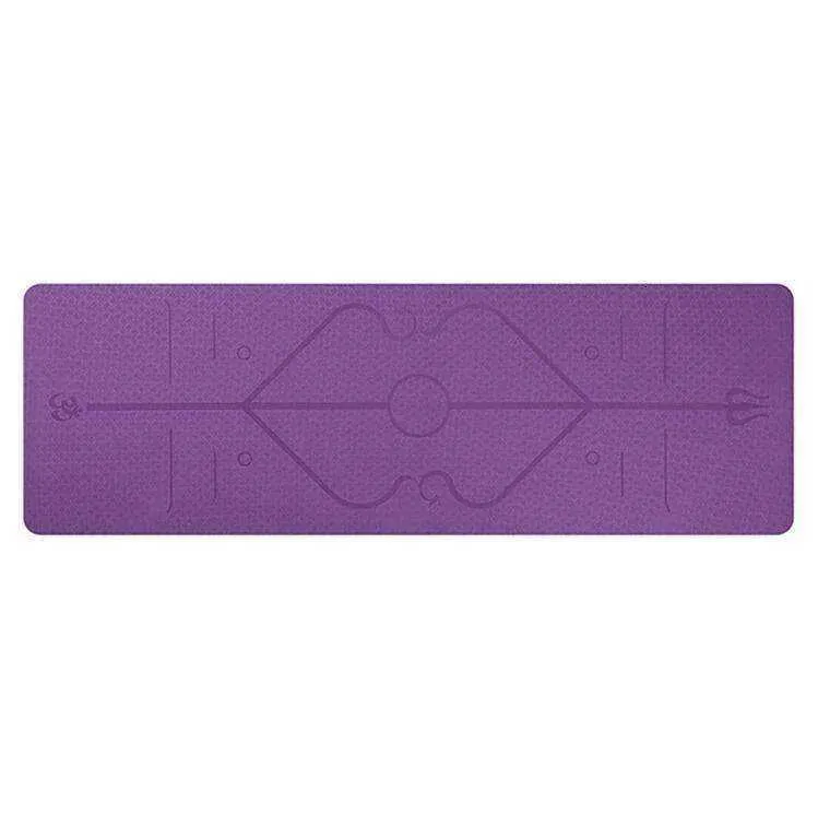 High Quality Aesthetic Yoga Mat with Position Line