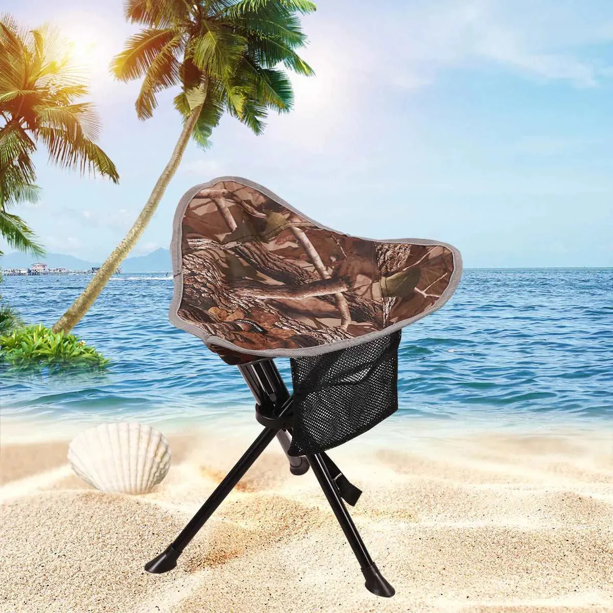 Lightweight 3 Legged Tripod Camp Stool