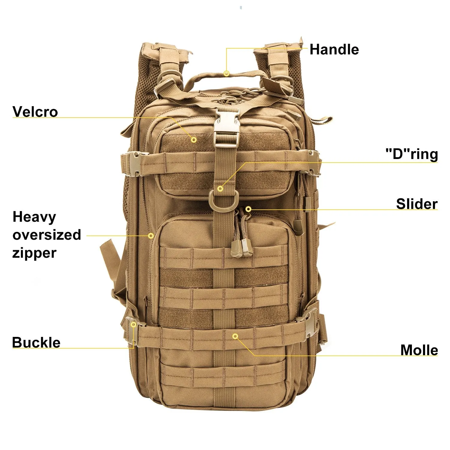 Small Military Tactical Backpack 30L Assault Backpack Tactical Bag Coyote